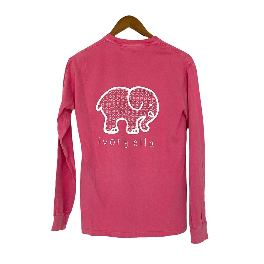 Ivory Ella long sleeved pink tee